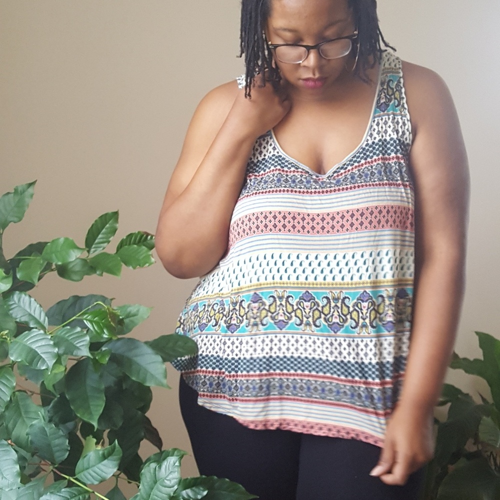 Forever21 plus size multi color tank top